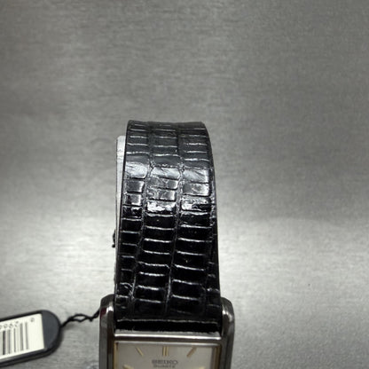 Seiko Tank Watch Women 18mm MOP Dial Black Tone Rectangle 1N005C89 NOS Runs Box4