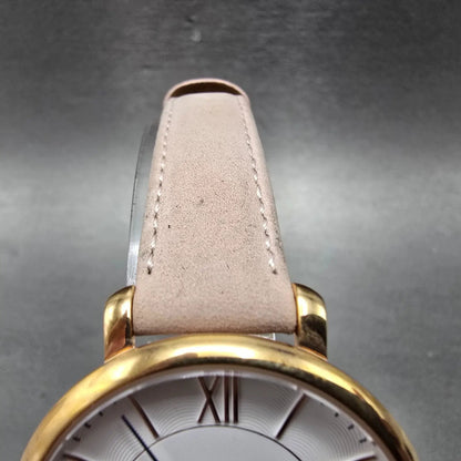 Fossil Watch Women 36mm White Dial Rose Gold Tone Round Date ES4202 New Battery4