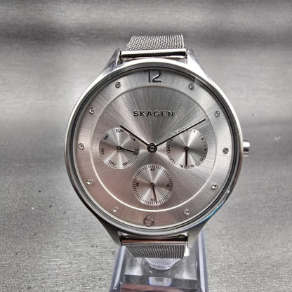 Skagen Anita Watch Women 34mm Silver Dial Silver Tone Round SKW2312 New Battery0