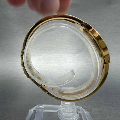 Movado Amorosa Watch Women 24mm Black Dial Gold Tone Round 88 E4 1842 New Batter8