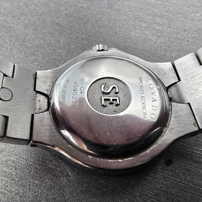 Movado Sports Edition Watch Women 27mm MOP Dial Silver Diamonds New Battery9