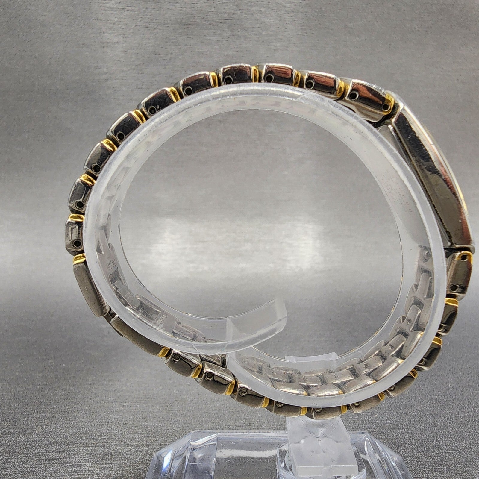 Seiko Watch Women 15mm White Dial Two Tone Rectangle 1F206H49 PARTS9