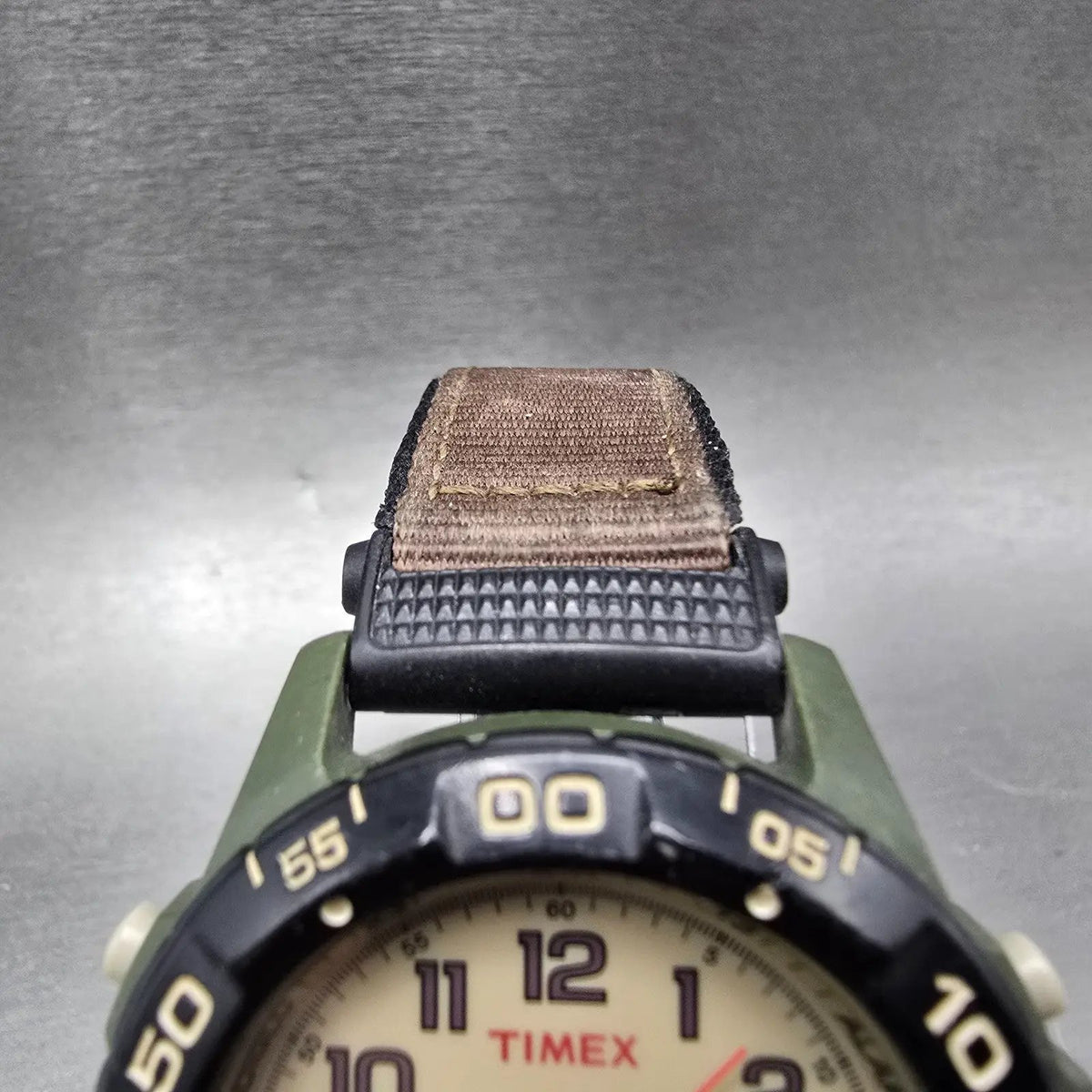 Timex Expedition Watch Men 40mm Cream Dial Green Alarm Chronograph New Battery4