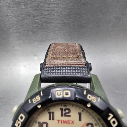 Timex Expedition Watch Men 40mm Cream Dial Green Alarm Chronograph New Battery4
