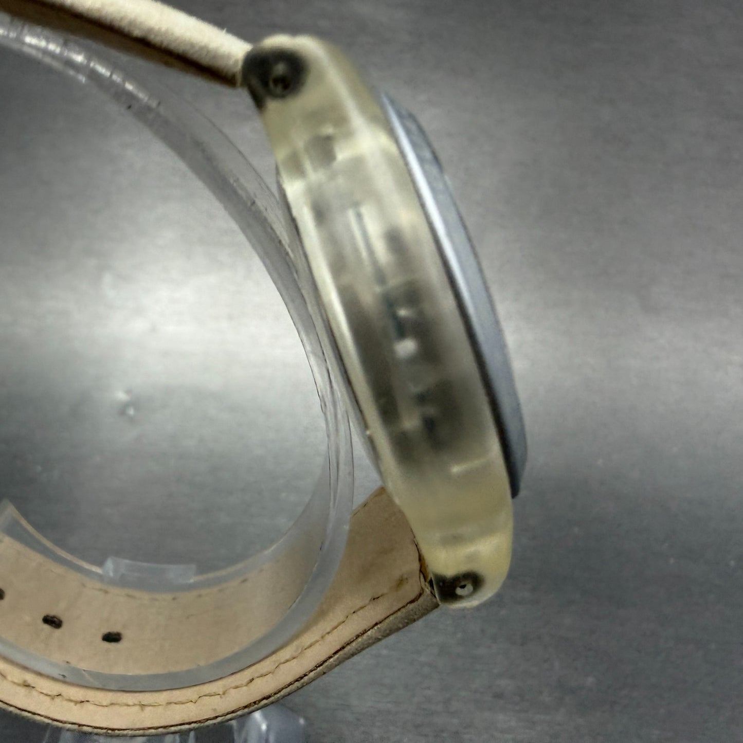 Swatch Auto Quartz Less Is More Watch Unisex 37mm Silver Dial Clear STK100 PARTS4