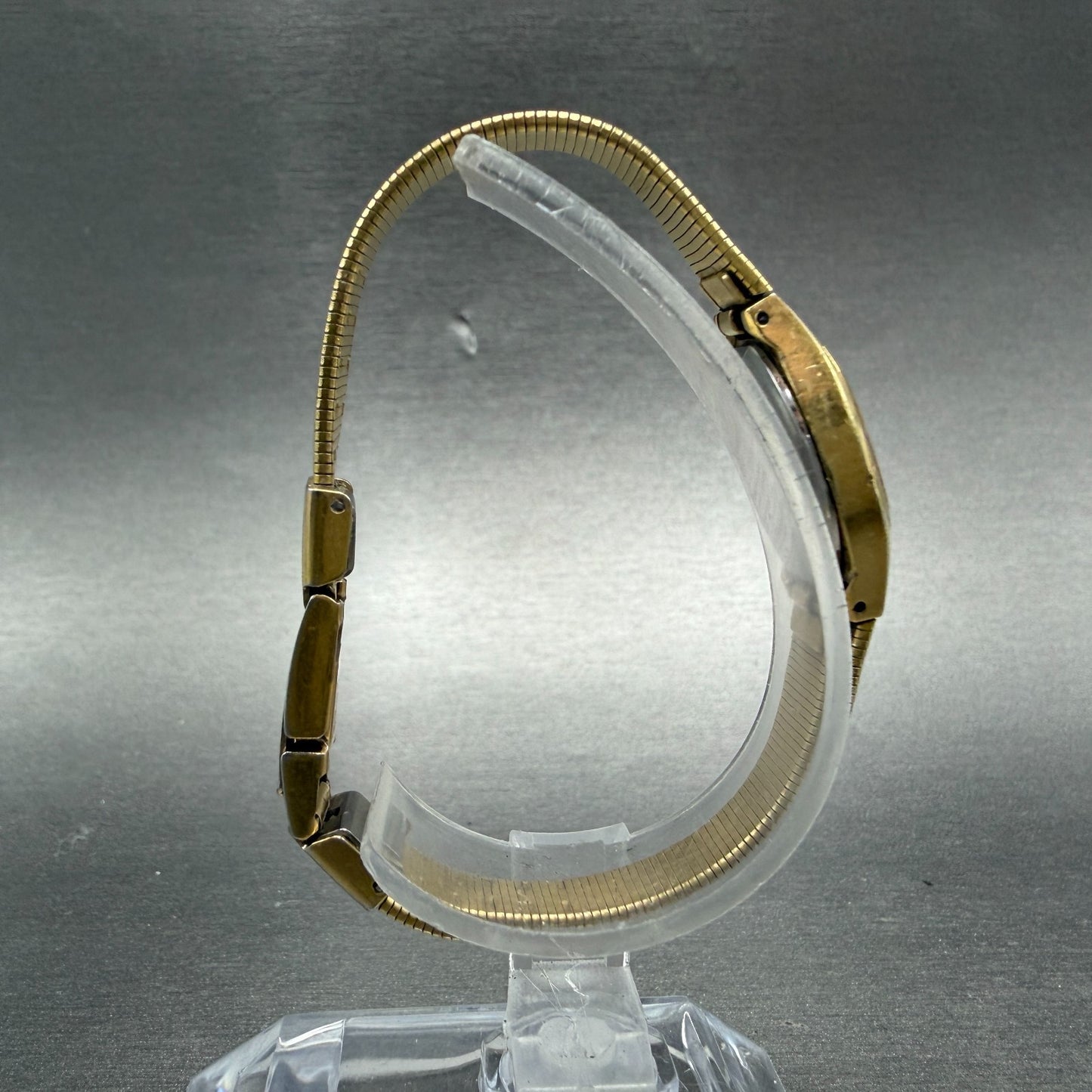 Seiko Watch Women 16mm Champagne Dial Gold Tone Rectangle 2c20-5569 New Battery8