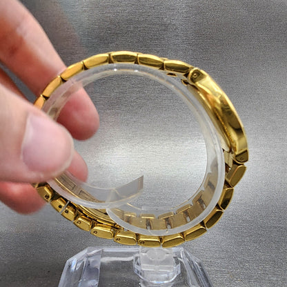 Raymond Weil Watch Women 27mm MOP Dial Gold Plated Date Round 5392 New Battery