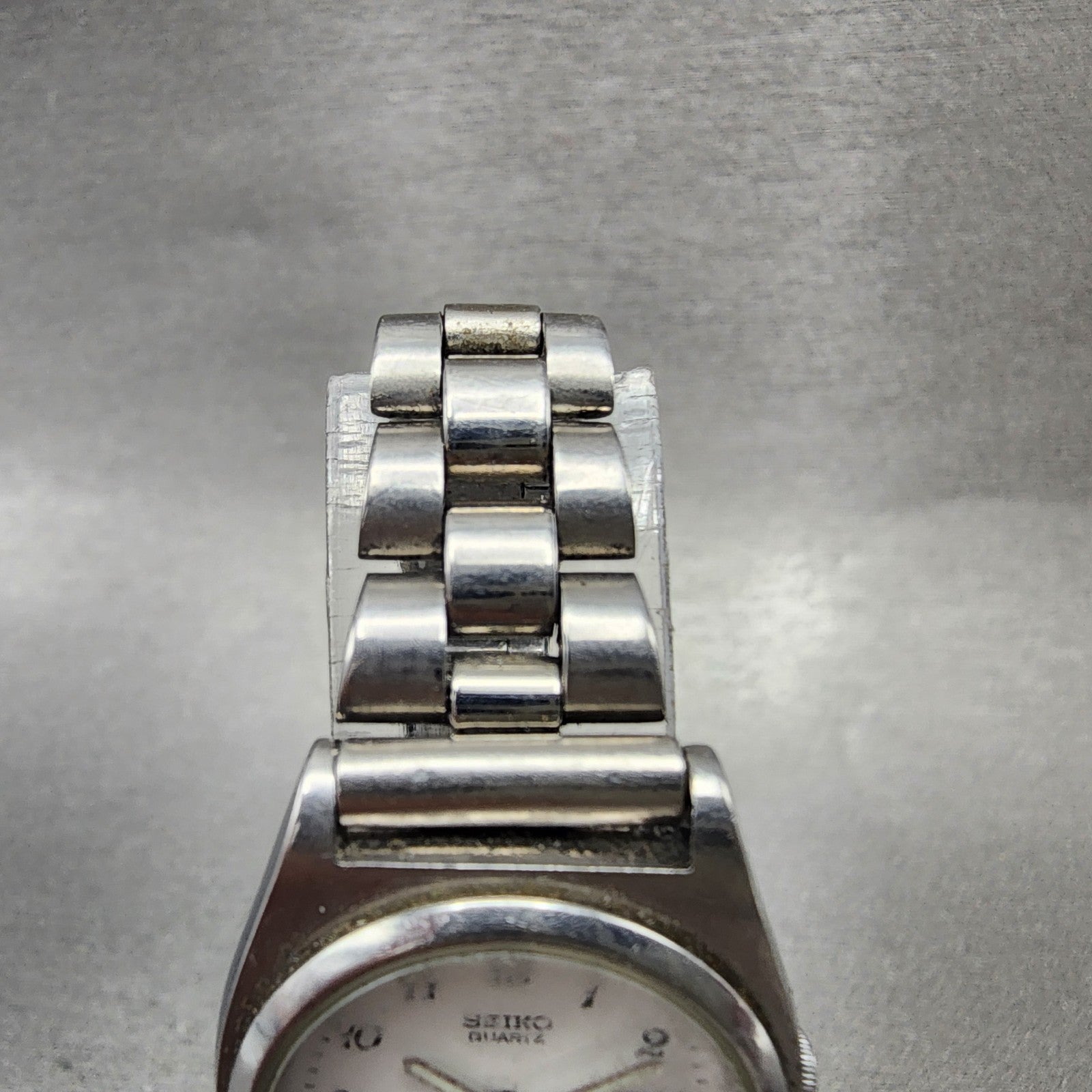 Seiko Watch Women 25mm White Dial Silver Tone Daydate 7N830081 New Battery4