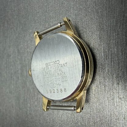 Seiko Avenue Moon Phase Watch Women 24mm White Dial Gold Tone 4K34-0010 PARTS12