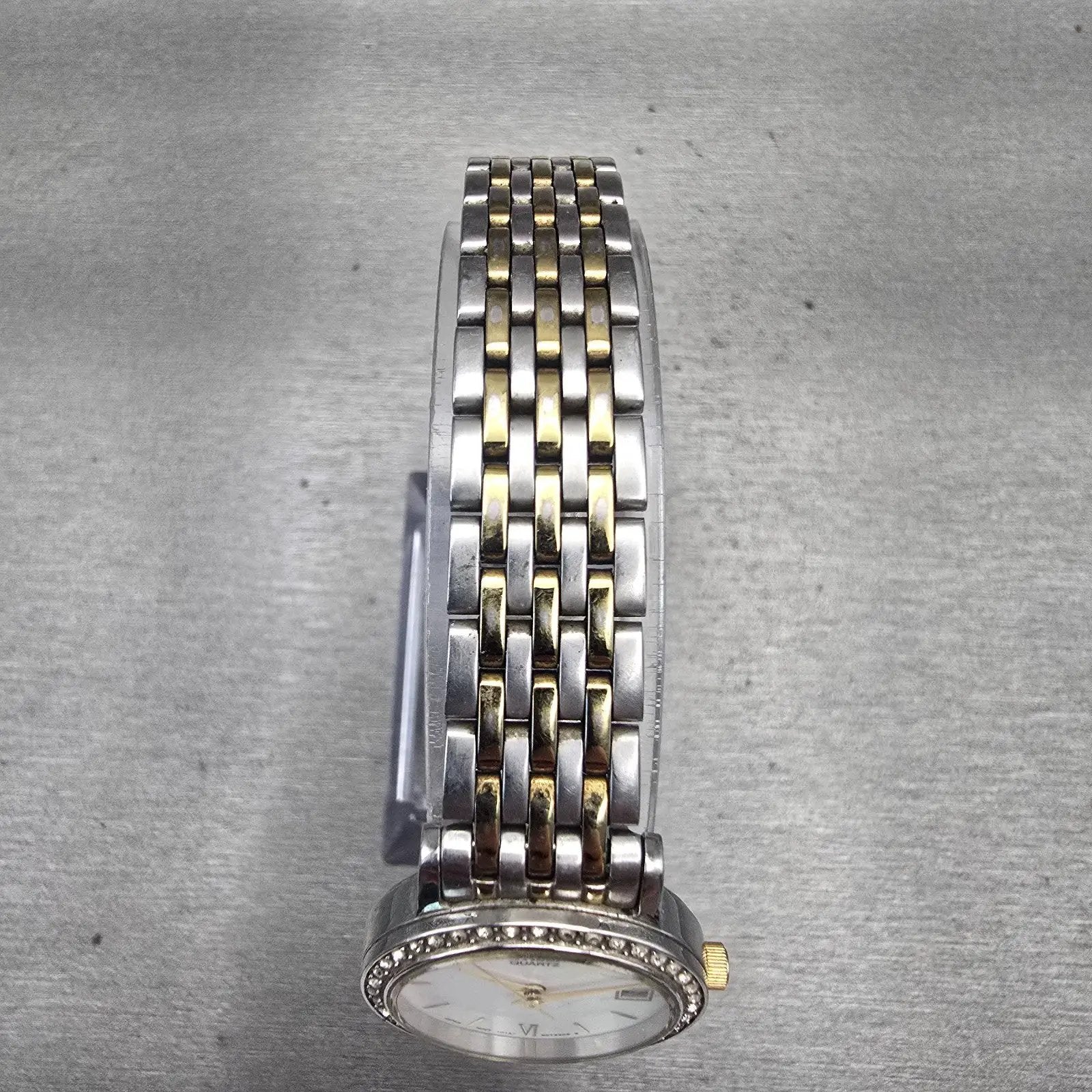 Citizen Watch Women 23mm MOP Dial Two Ton Tone Date Gemmed 1012-S046530 New Batt4