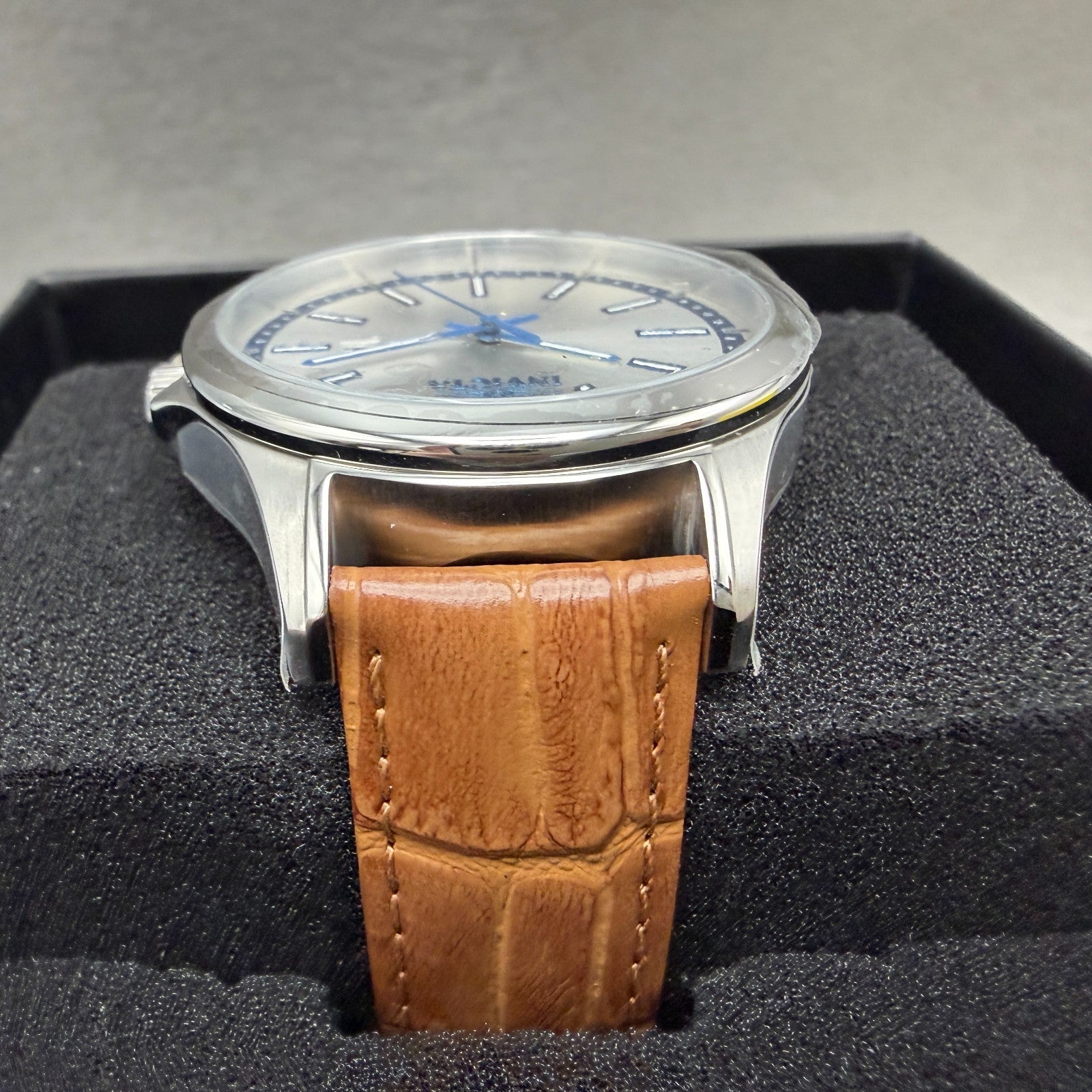 Invicta Celestial Watch Men 43mm Silver Dial Silver Date Round Leather 478074