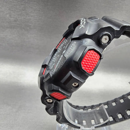 Casio G-Shock GA-100 Watch Men 51mm Black Red Chrono Round Alarm New Battery JP2