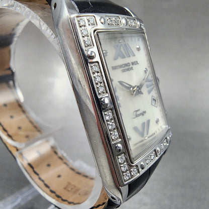 Raymond Weil Tango Tank Watch Women 24mm MOP Dial Steel Diamond New Battery3