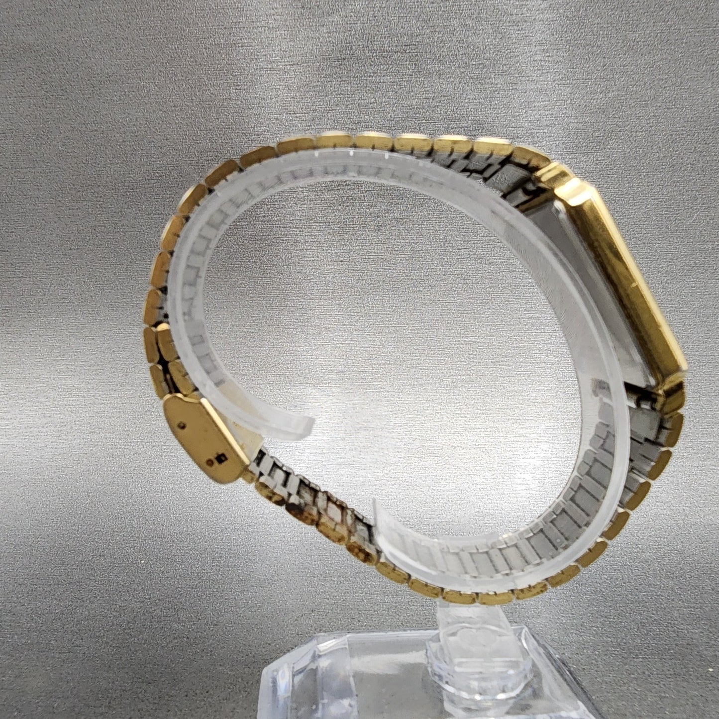 Gruen Tank Watch Women 27mm Gold Dial Gold Tone Rectangle New Battery8