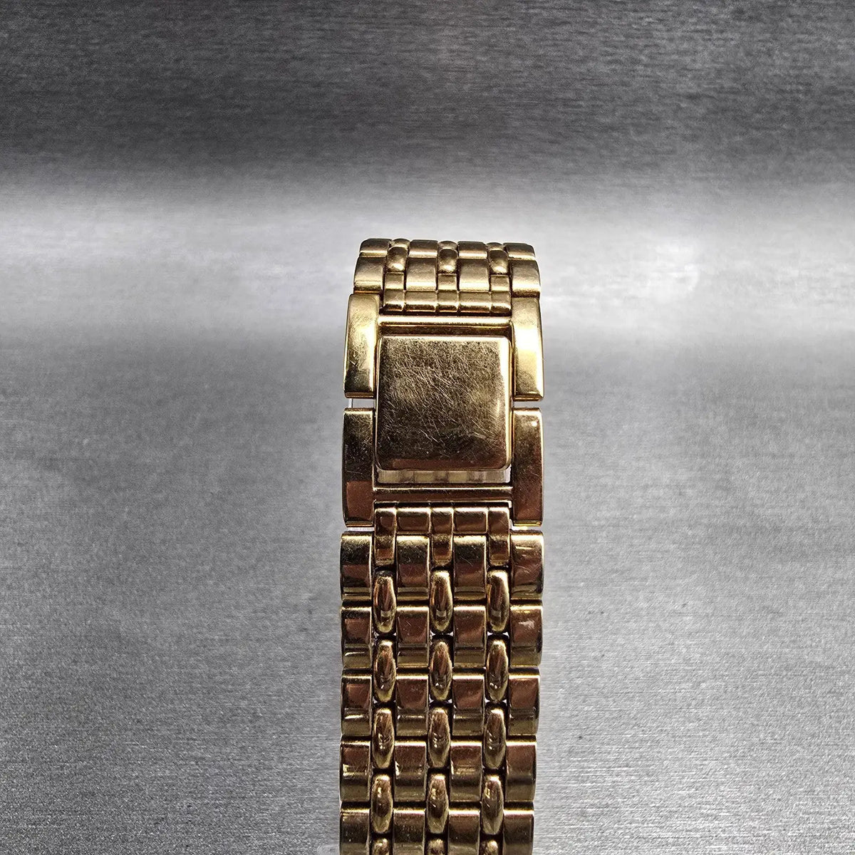 Seiko Watch Men 27mm Champagne Dial Gold Date Rectangle 7N39-5A39 New Batt97