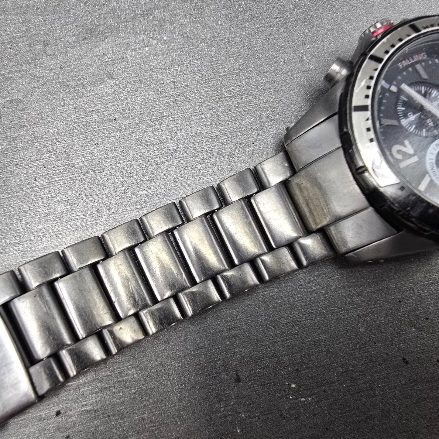 Ripcurl Tidemaster Watch Men 42mm Black Dial Titanium Date READ!!! New Battery6