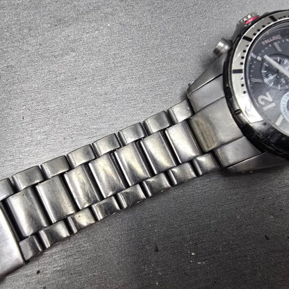 Ripcurl Tidemaster Watch Men 42mm Black Dial Titanium Date READ!!! New Battery6