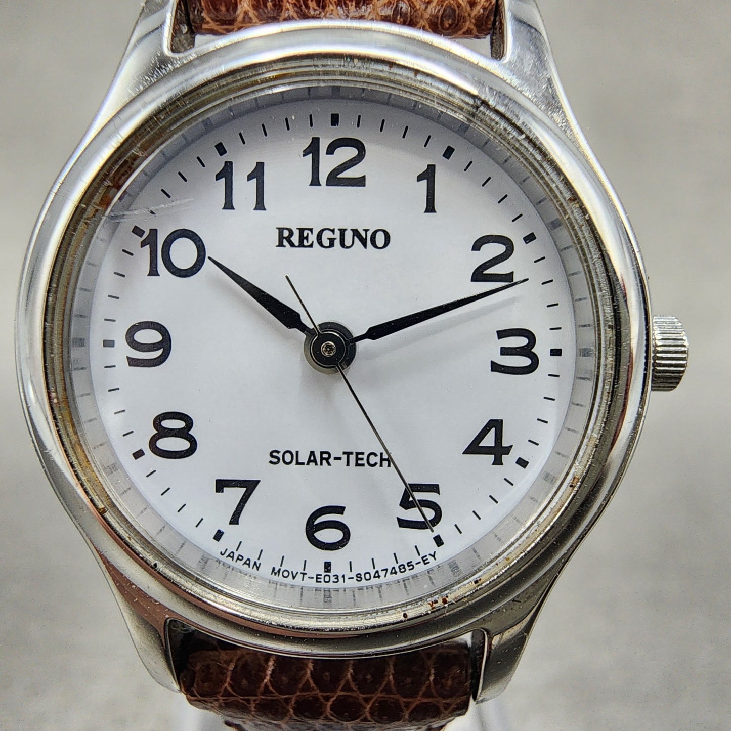 Citizen Reguno Watch Women 24mm White Dial Silver Tone E031T017207 Solar Runs1