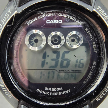 Casio G-Shock GW-530A Watch Men 46mm Black Alarm Chronograph Digital Works Solar1