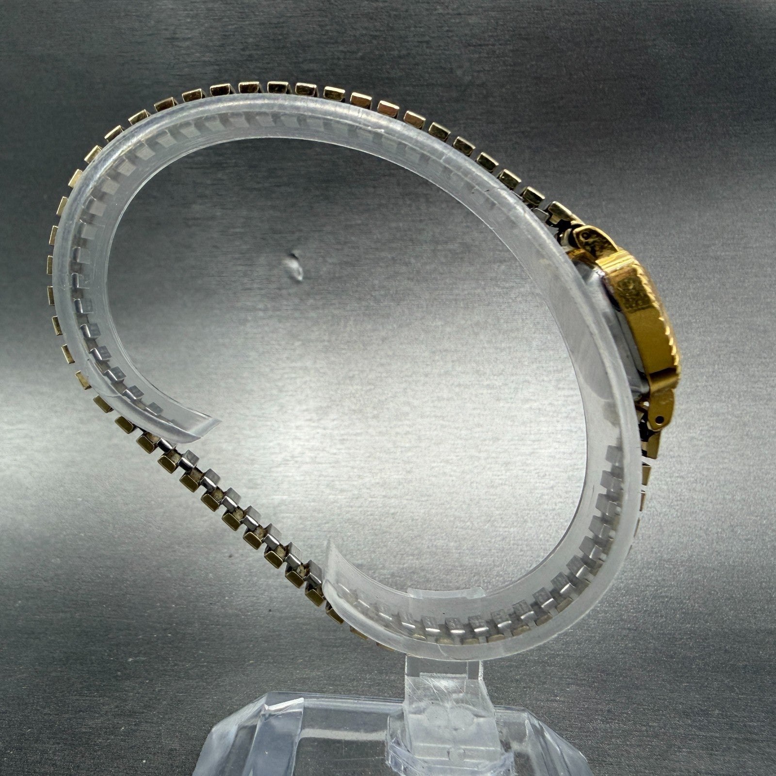 Pulsar Watch Women 16mm Gold Dial Gold Tone Rectangle Y432-5350 new battery8