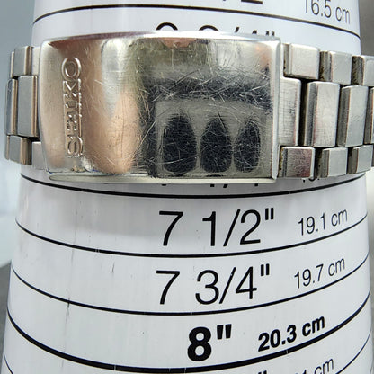 Seiko Silverwave 36mm watch Men Cream Dial Silver Tone Daydate 7546-8340 New Bat