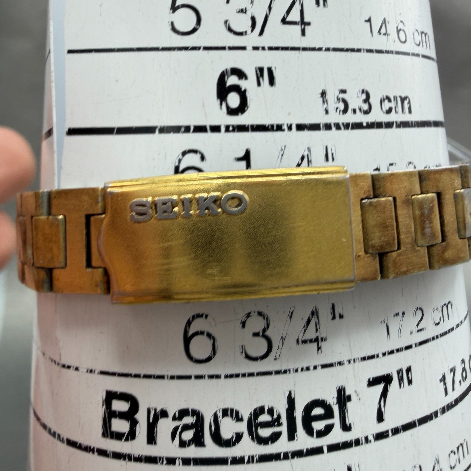 Seiko 5 Automatic Watch Women 24mm Champagne Dial Gold Tone Daydate 2906 Runs10