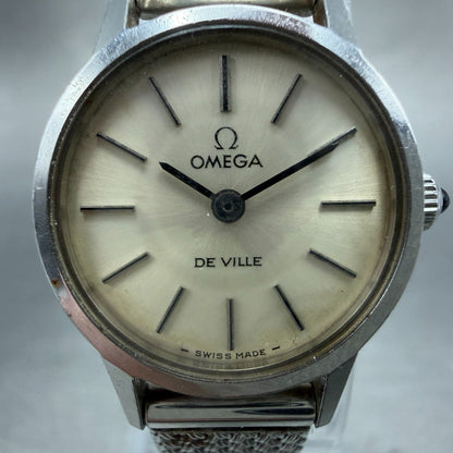 Omega De Ville Watch Women 20mm White Dial Silver Tone Round Manual Wind Runs1