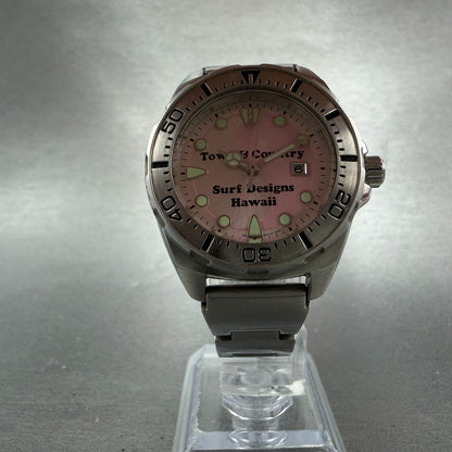 Orient Town & Country Dive Watch Women 32mm Pink Dial Steel Date SZ23-Q0 New Bat5