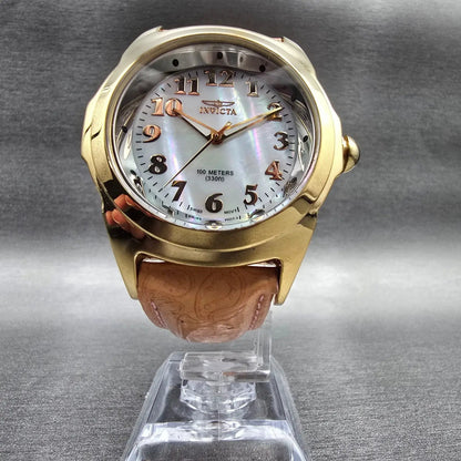 Invicta Baby Lupah Watch Women 38mm MOP Dial Gold  Round 5068 New Battery5