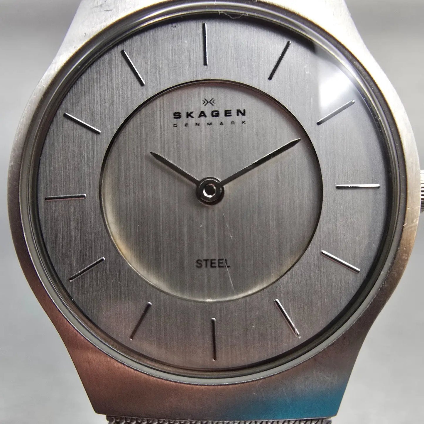 Skagen Watch Women 29mm Silver Dial Silver Tone Round Mesh Band 233SSS New Batt1