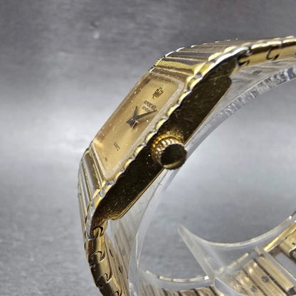 Raymond Weil Tank Watch Women 18mm Gold Dial Two Tone Gold Plated 8057 New Batt2