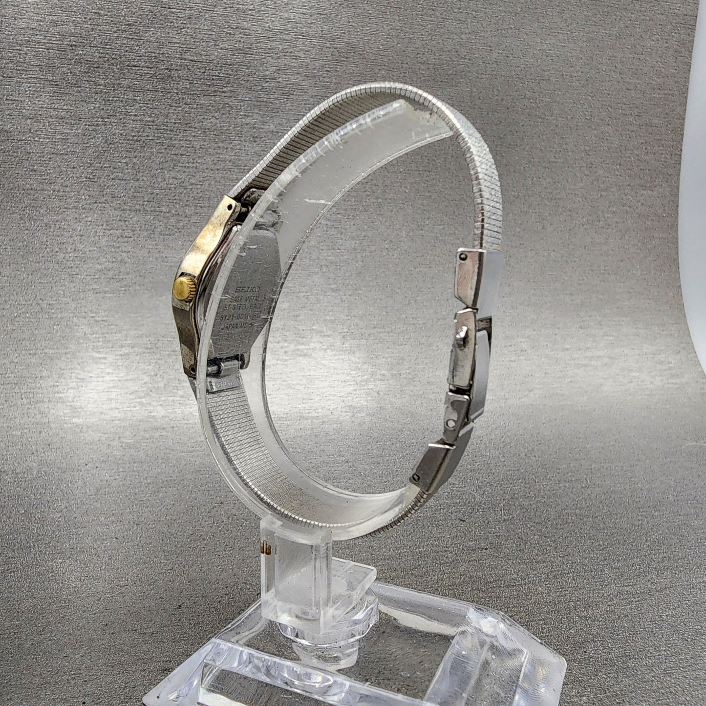Seiko Watch Women 20mm Silver Dial Silver Tone Round 8Y210010 New Battery6