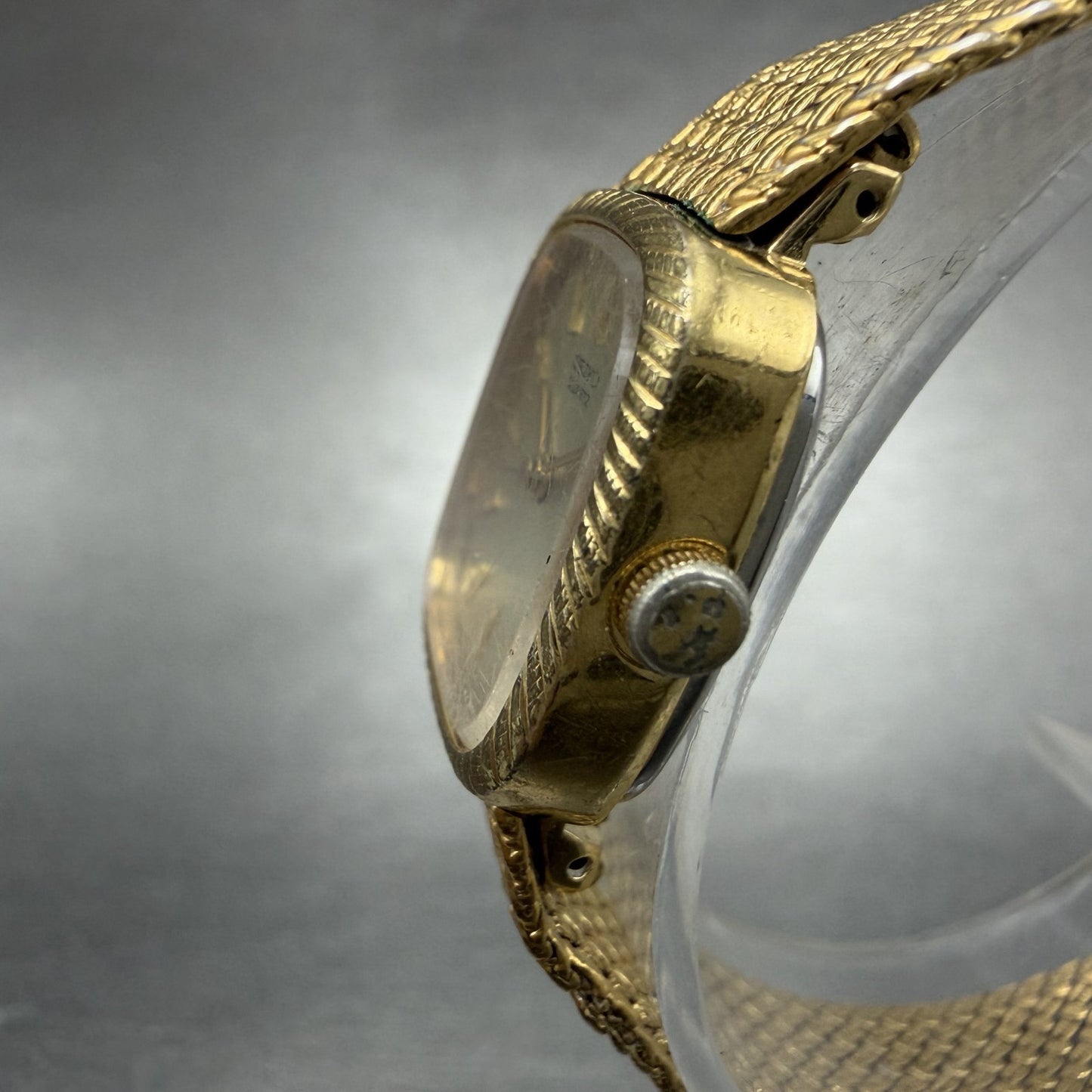 Seiko Watch Women 19mm Champagne Dial Gold Tone Rectangle 1421-5860 New Battery2