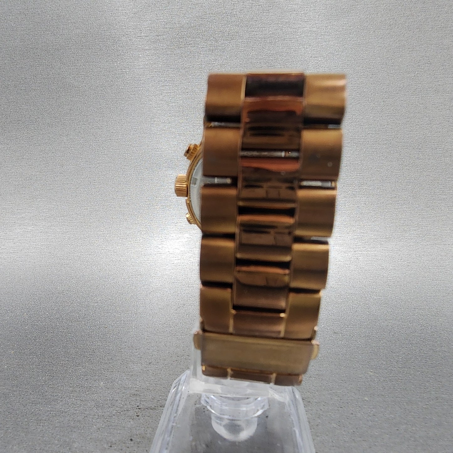 Michael Kors Runway Chronograph Watch Women 38mm Rose Dial Rose Gold Tone NewBat7