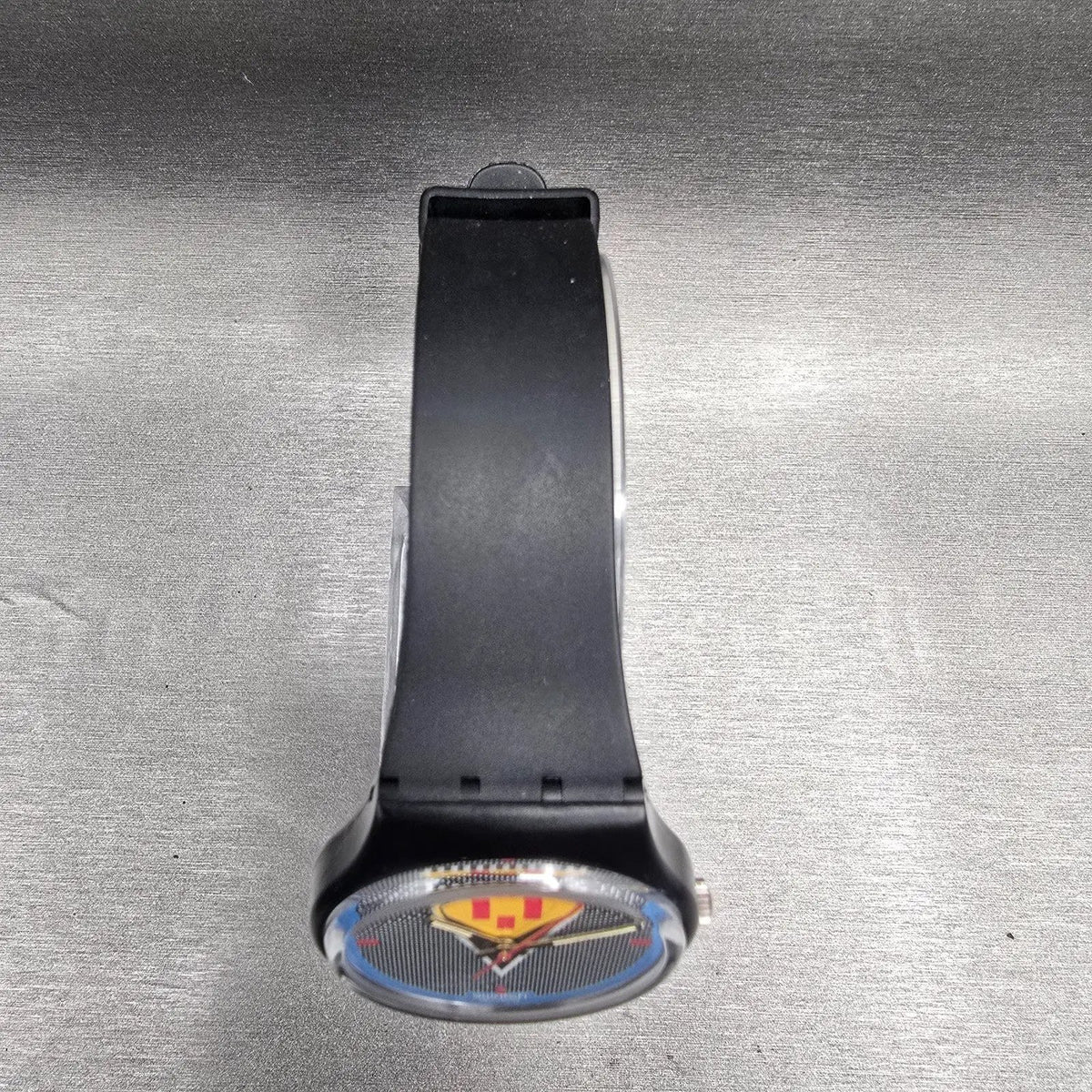 Swatch Lancelot Watch Men 34mm Black Dial Black Tone Round GB110 New Battery LPT4