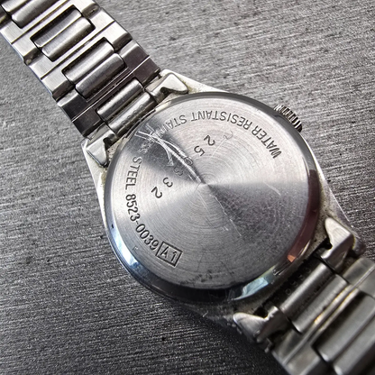 Seiko SQ Watch Women 23mm White Dial Silver Tone Daydate 8523-0039 New Battery10