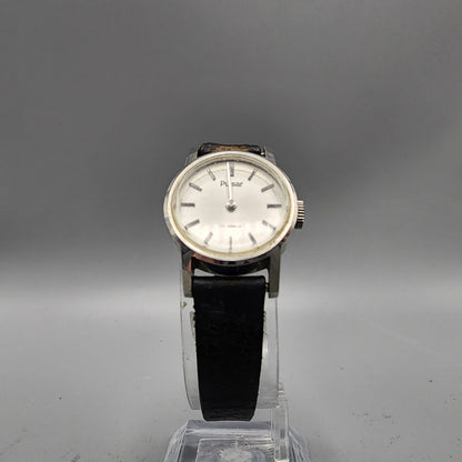Vintage Pulsar Watch Women Silver Silver Dial Manual Wind 21mm Round Y431-0010