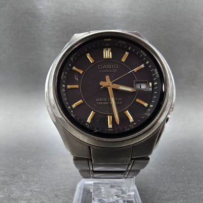 Casio Lineage LIW-110T Watch Men 40mm Black Dial Titanium Date Atomic Solar READ6