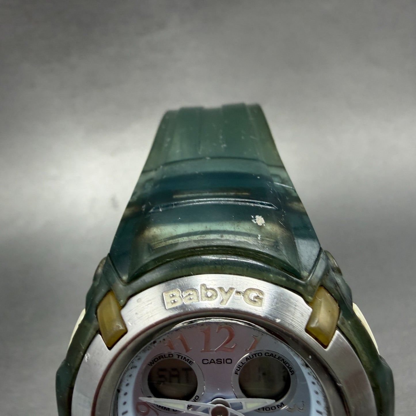 Casio Baby-G Watch Women 41mm Blue Dial Green Analog Digital BG-191 New battery4