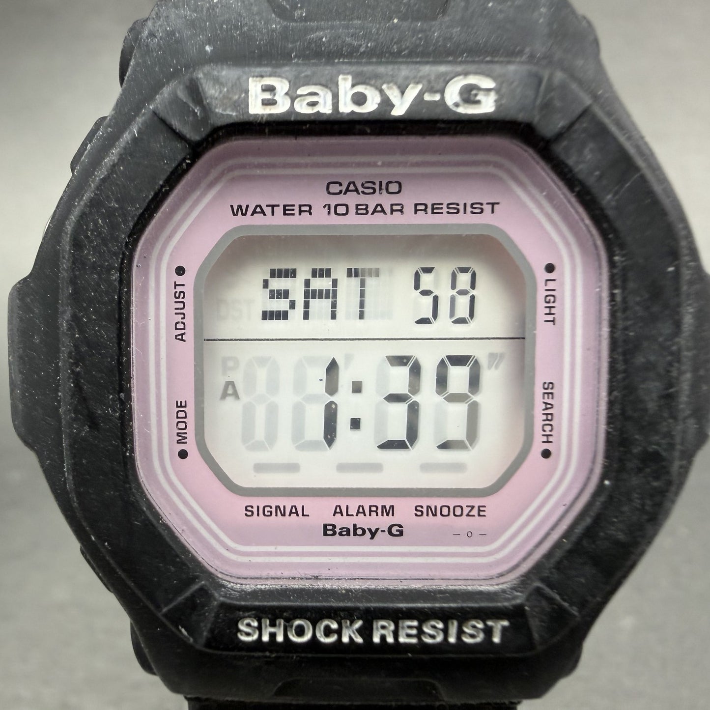 Casio Baby-G BG-5600EV Watch Women 40mm Digital Pink Black Octagon new batt1