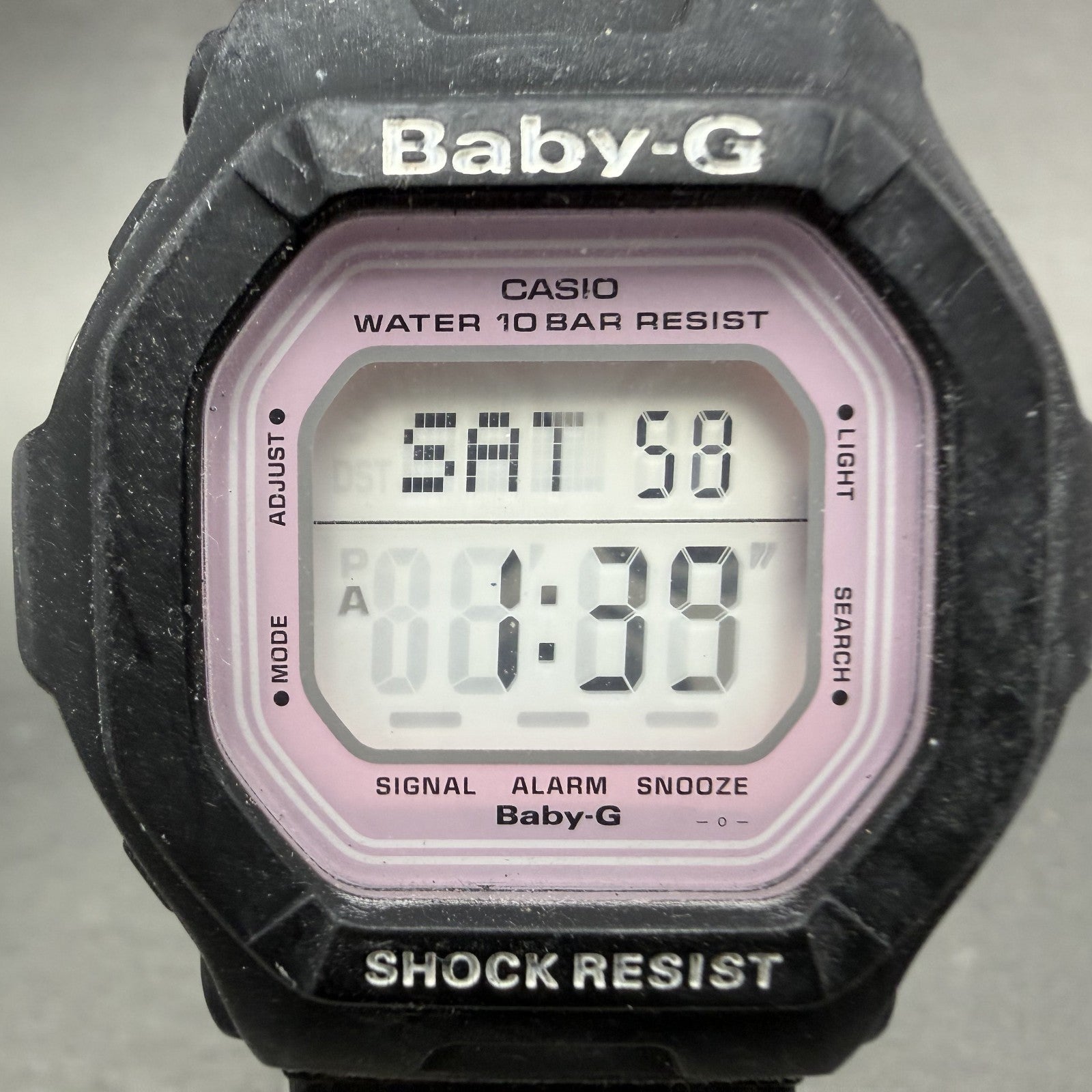 Casio Baby-G BG-5600EV Watch Women 40mm Digital Pink Black Octagon new batt1