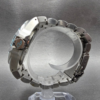 Android Bioluminescence Skeleton Automatic Watch Men 48mm Blue Dial Steel Runs6