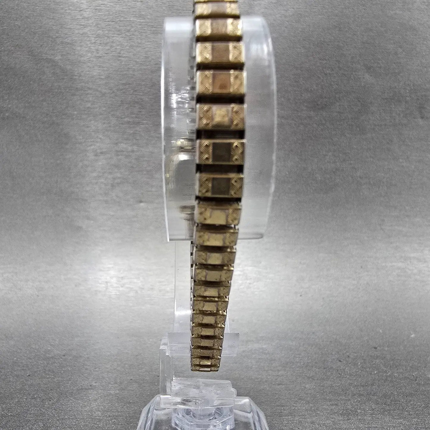 Seiko Watch Women 19mm Champagne Dial Gold Tone Octagon 1428-5069 New Battery8