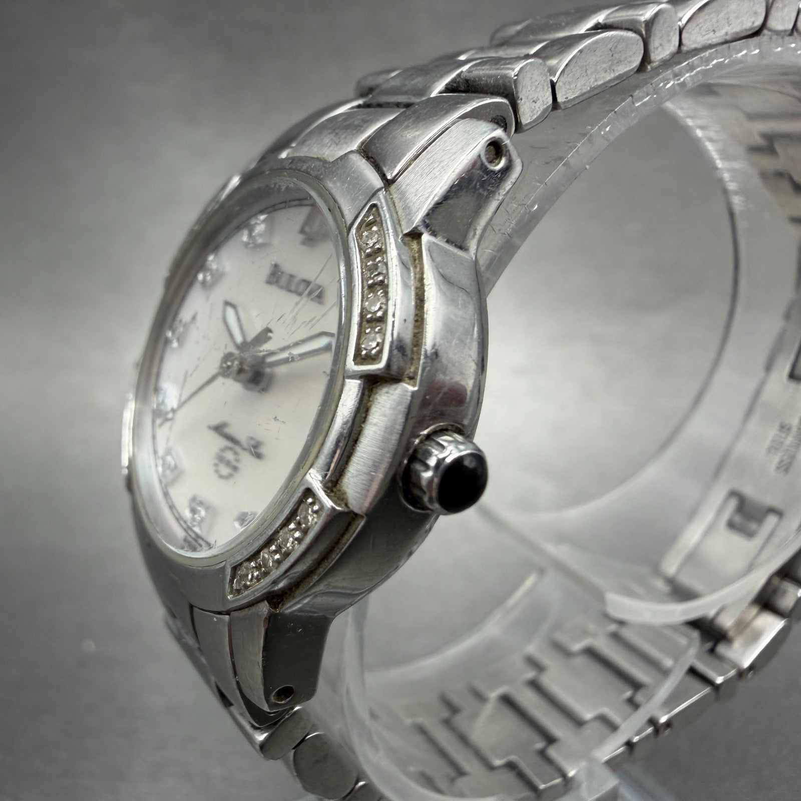 Bulova Marine Star Watch Women 27mm MOP Dial Steel Date Round 96R41 New Battery2