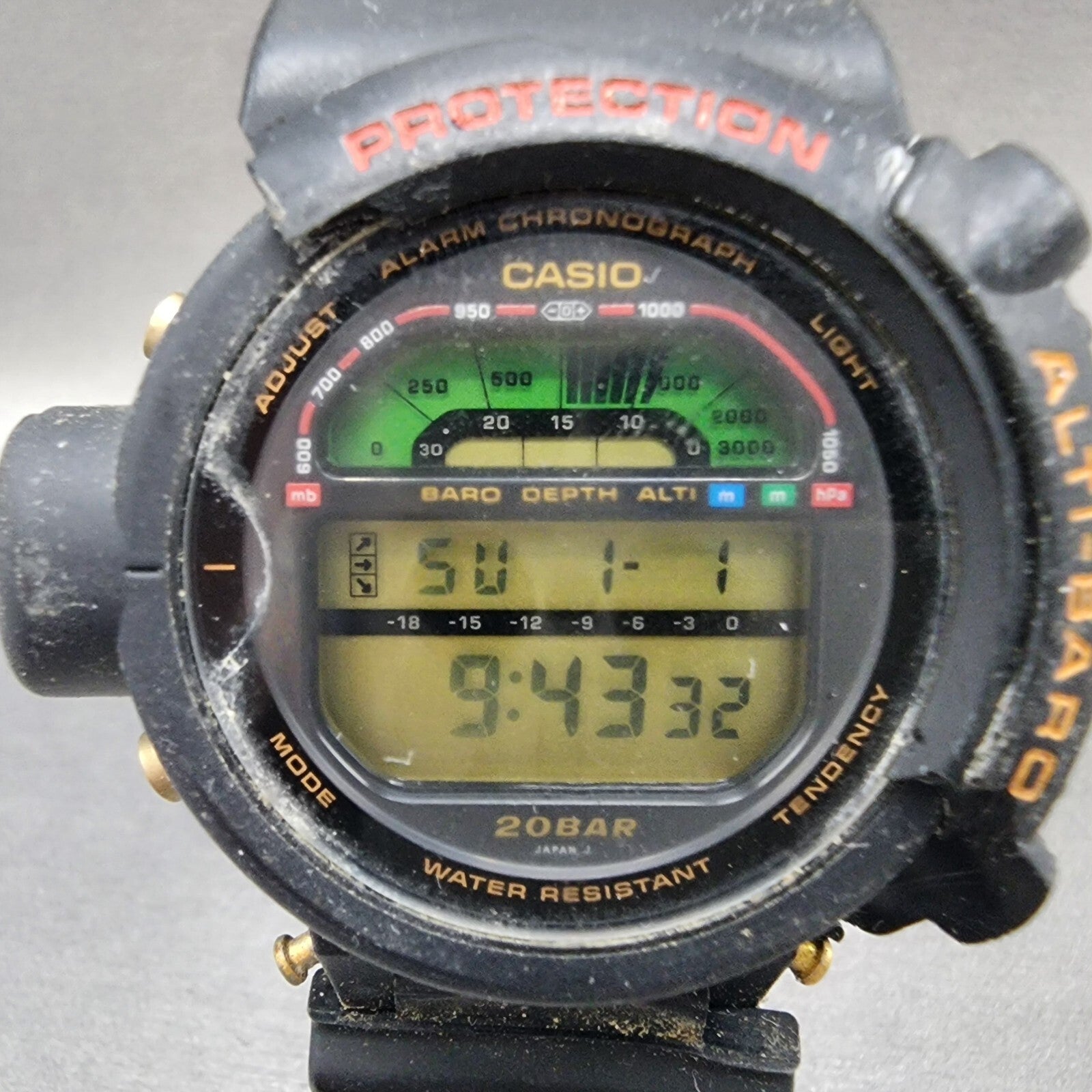 Casio GShock DW6500 Watch Men 45mm Digital Triple Sensor New Battery READ!!!!!1