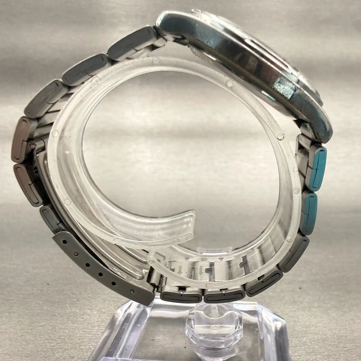 Seiko Alba Watch Men 35mm Black Dial Silver Tone Round V501-0DA0 New Battery VTG8