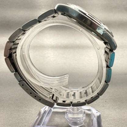 Seiko Alba Watch Men 35mm Black Dial Silver Tone Round V501-0DA0 New Battery VTG8
