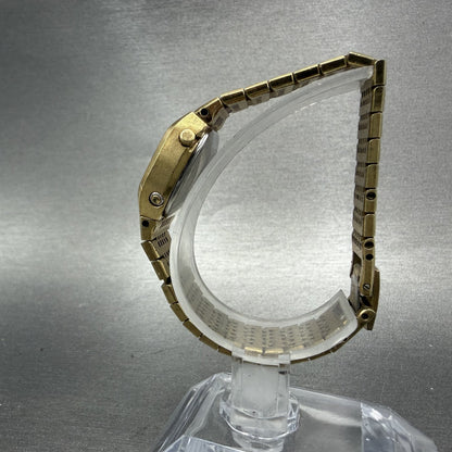 Seiko Digital Watch Women 23mm Gold Tone Month Date L012-5049 New Battery6