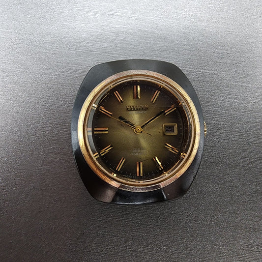 Citizen Automatic Watch Women 29mm Green Dial Black Tone Date 4691288 PARTS0