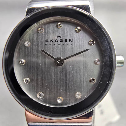 Skagen Freja Watch Women 22mm Silver Dial Silver Tone 358XSSLBC New Battery1